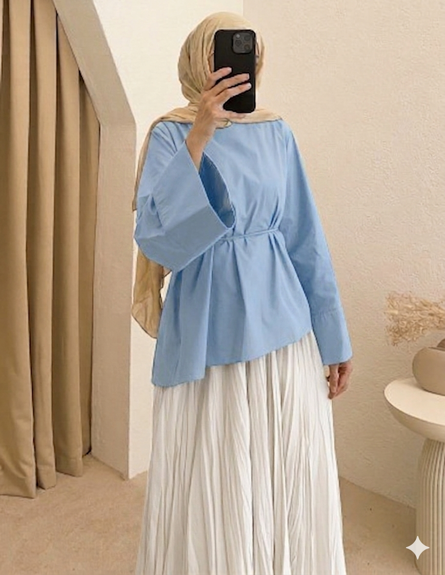 بلوزه ترند مميزه وغير متساويه الطول