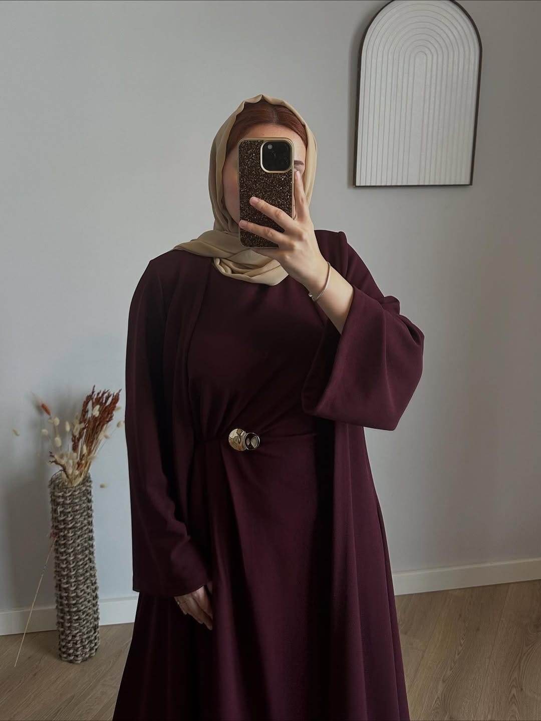 عباية شتوية تركيو مصوف قطعتين